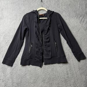 Belldini Jacket Teens XL Black Rhinestone Zipper Jacket